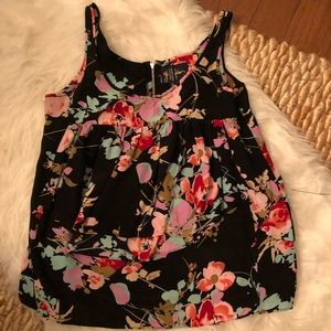 Black & Floral Blouse